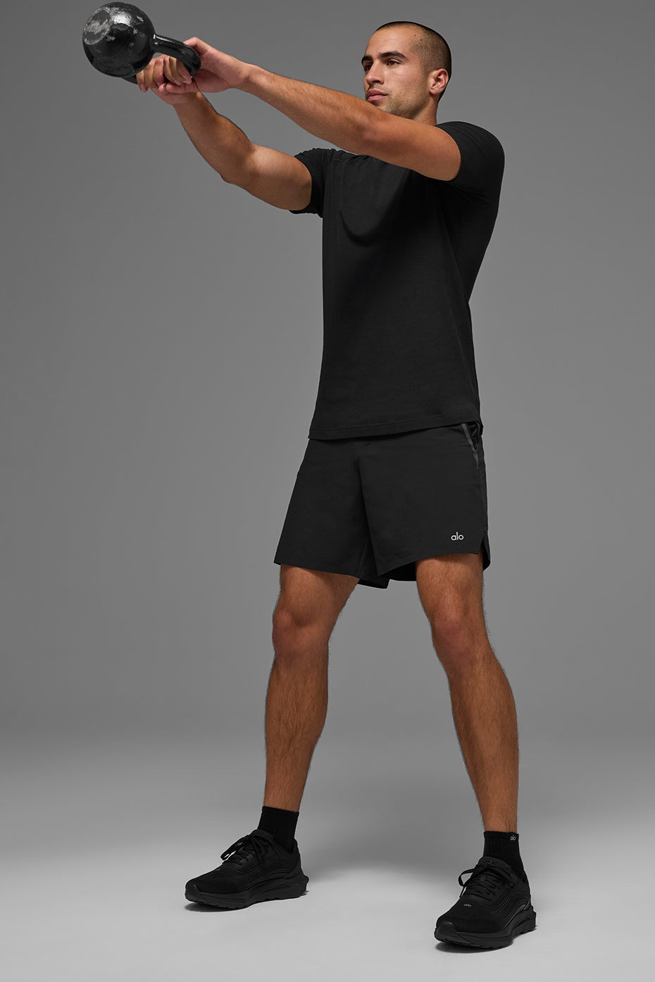 ALO Vapor Crewneck Short Sleeve - Black