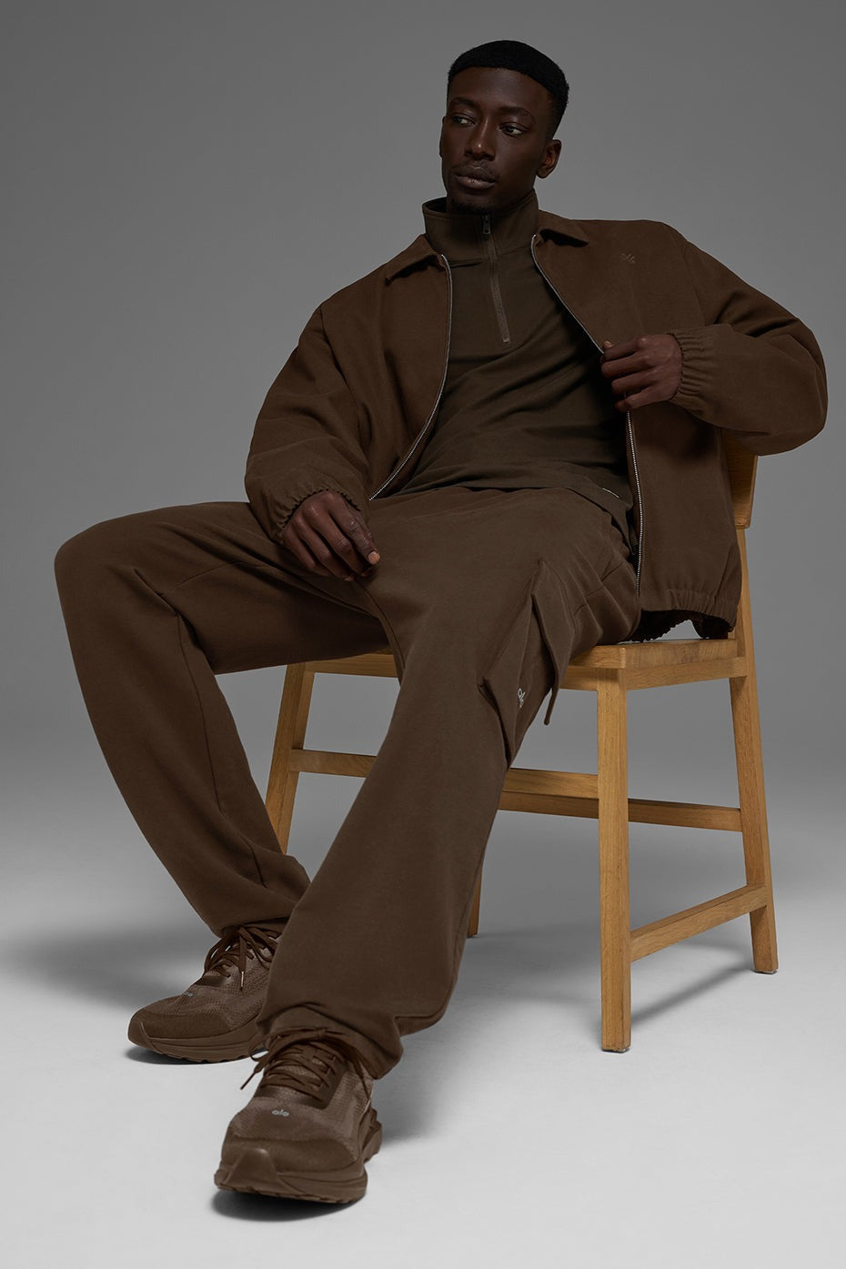 Double Take Long Sleeve 1/4 Zip - Espresso