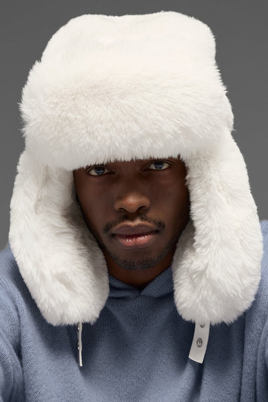 Faux Fur Starstruck Hat - Ivory
