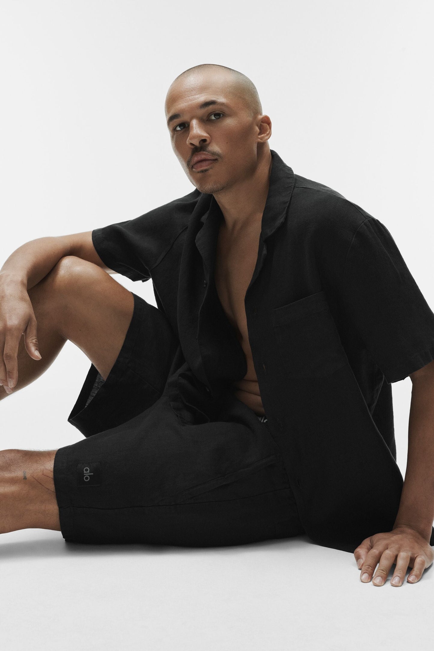 Linen Days Short Sleeve Button Up - Black